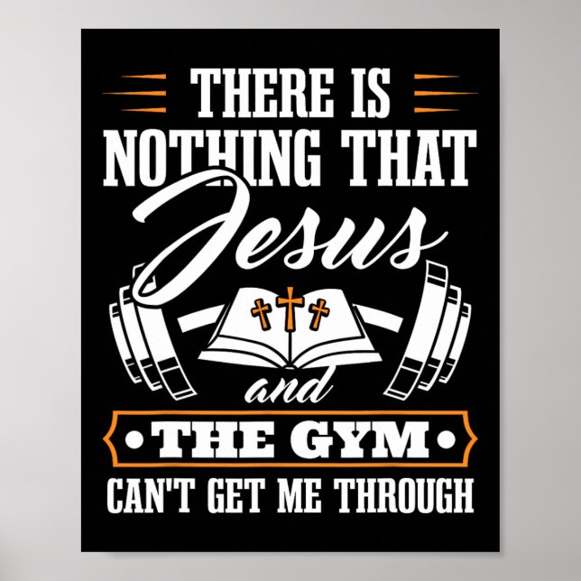 Det finns ingenting som Jesus och Gymmen Christian Poster (Framsidan)
