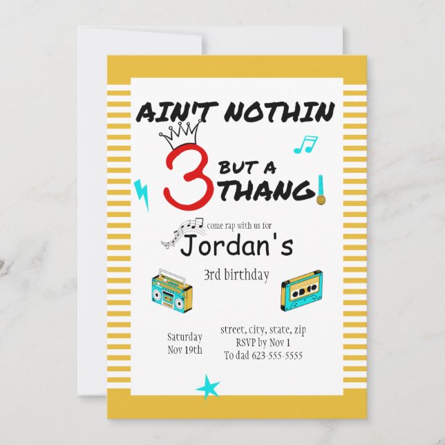 Det finns inget annat än en 3-Thang-inbjudan Inbjudningar (Framsida)