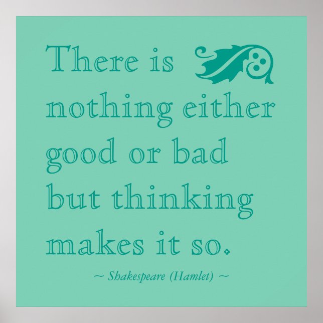 Det finns inget annat än en Bra Shakespeare-offert Poster (Framsidan)