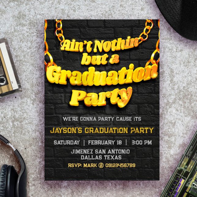 Det finns inget annat än en inbjudan till Studentf (Ain't Nothin but a Graduation Party Invitation)