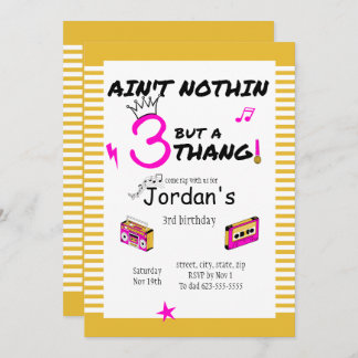 Det finns inget annat än en Rosa med 3 Thang-inbju Inbjudningar