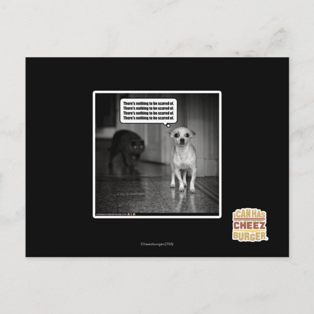 Det finns inget att skrämma om vykort (Framsida)