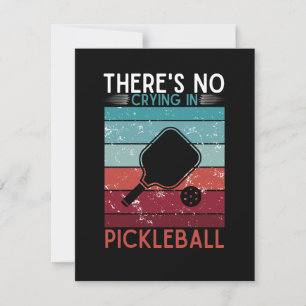 Det finns inget Gråtande i Pickleball Retro Paddle Tack Kort
