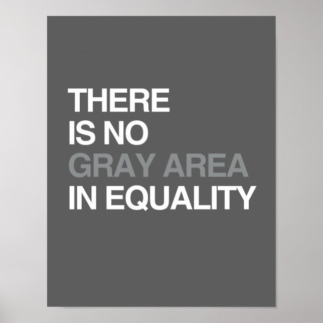 DET FINNS INGET GRÅTT-OMRÅDE I JÄMSTÄLLDHET POSTER (Framsidan)