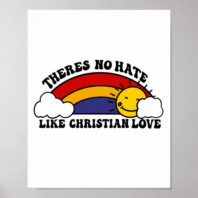 Det finns inget hat som Christian Rainbow Poster (Framsidan)