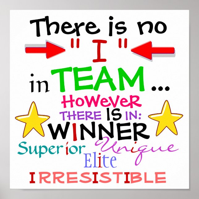 Det finns inget "I" i TEAM, MEN.. Poster (Framsidan)