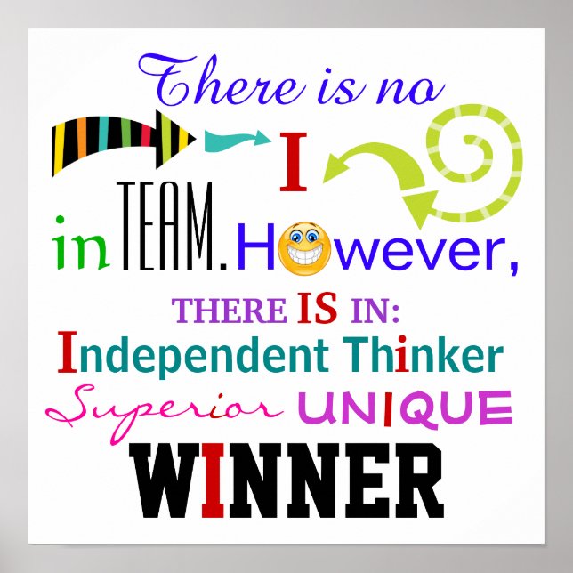 Det finns inget "I" i TEAM, MEN.. Poster (Framsidan)
