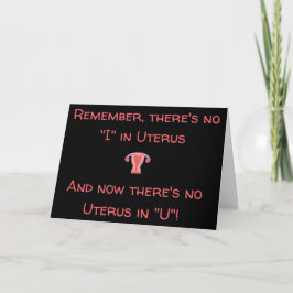 Det finns inget i Uterus Card Kort