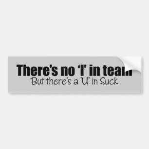 Det finns inget "mig" i laget (hockey) bildekal