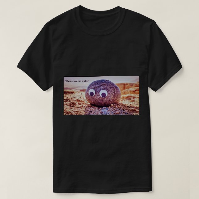 Det finns inget regler, bara ett sten, Allt Kväll T Shirt (Design framsida)