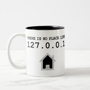 Det finns inte någon 127.0.0.1 för ställenågot Två-Tonad mugg