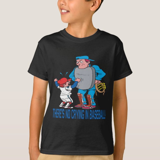 Det finns inte någon gråt i baseball tee shirt (Framsida)