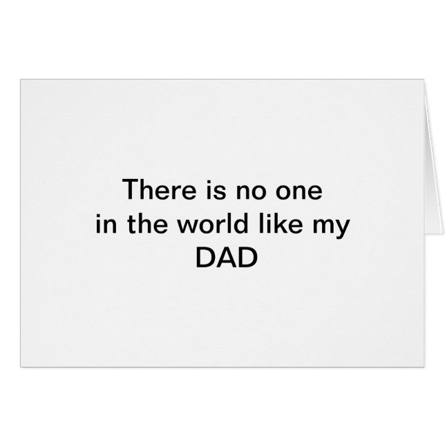 Det finns inte något i världsnågot liknande mitt hälsningskort (Framsidan Horizontal)