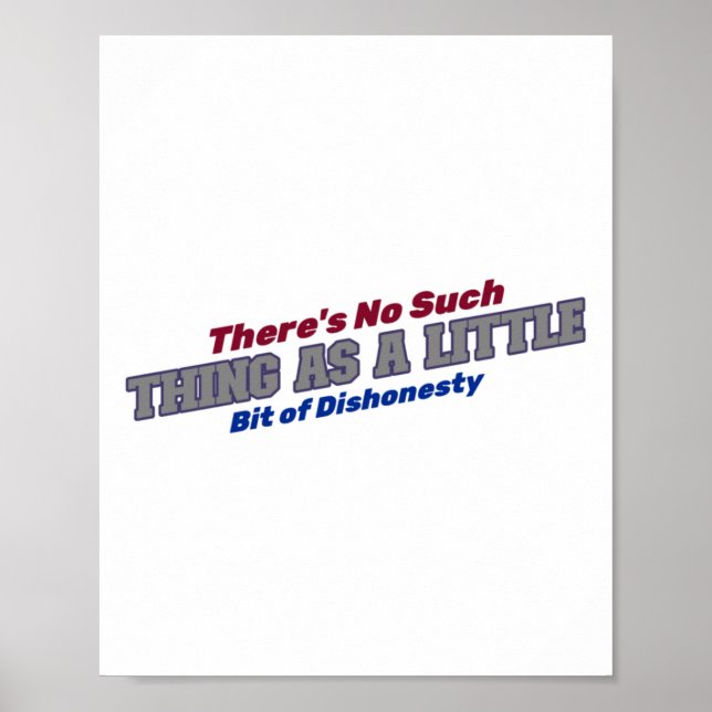 Det Finns Inte Sådan Sak Som Lite Ohederlighet Poster (Framsidan)