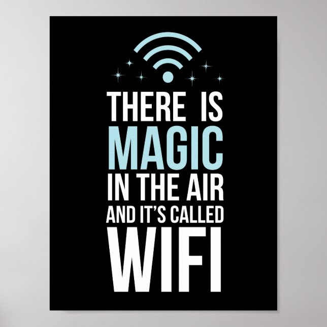 Det finns magi i Luft som kallas Wi-Fi Poster (Framsidan)