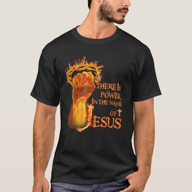 Det finns makt i namn i Jesus brand T Shirt (Framsida)