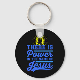Det finns makt i Namn i Jesus på svart Nyckelring