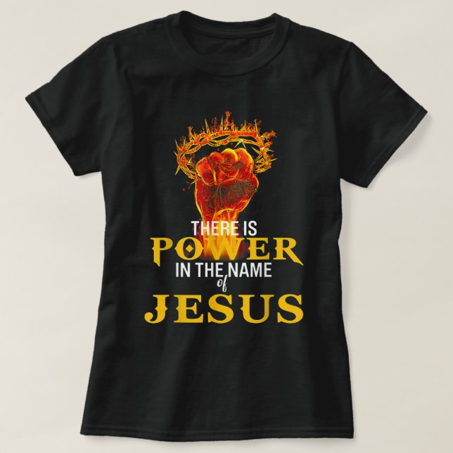 Det finns makt i Namn i Jesus Shirt T-Shirt (Design framsida)