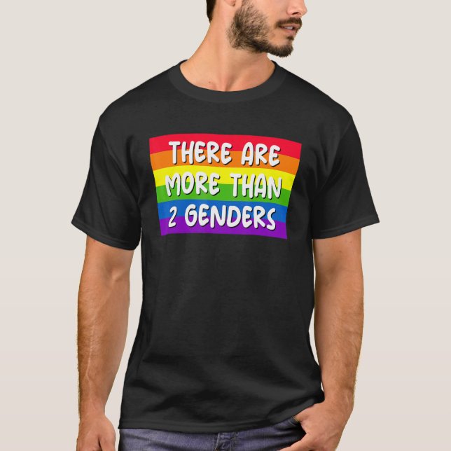 Det finns mer än 2 Gender av Rainbow LGBTQ Omnise T Shirt (Framsida)
