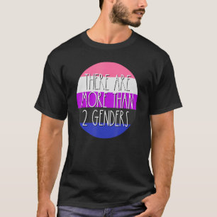 Det finns mer än 2 Gender Genderfluid Flagga Omn T Shirt