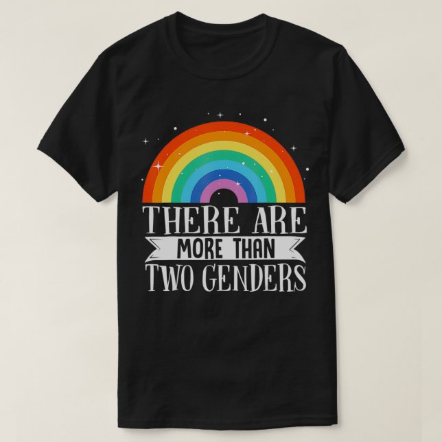 Det finns mer än 2 Gender LGBTQ1 T Shirt (Design framsida)