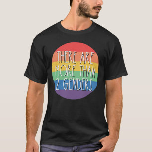 Det finns mer än 2 Gender Rainbow LGBTQ T Shirt