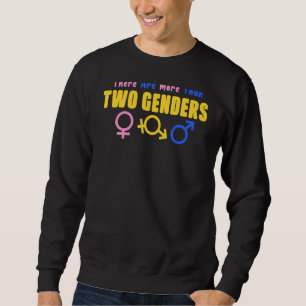 Det finns mer än två Gender LGBT Tee Lång Ärmad Tröja