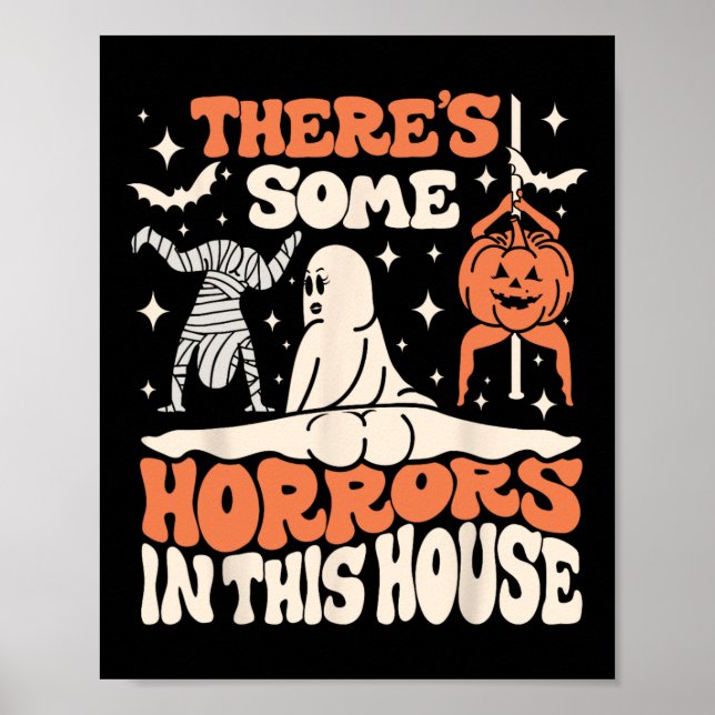 Det finns några fasor Ghost Pumpkin Halloween Wome Poster (Framsidan)