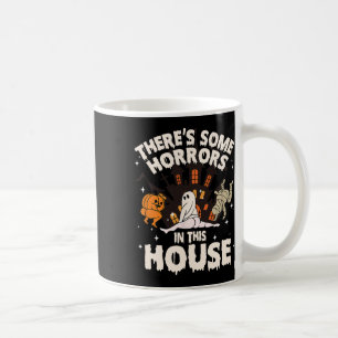 Det finns några fasor här i huset Ghost Halloween Kaffemugg