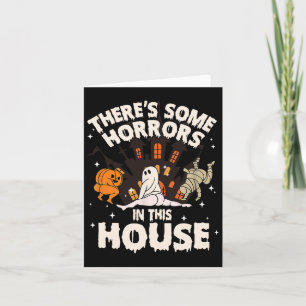 Det finns några fasor här i huset Ghost Halloween Kort