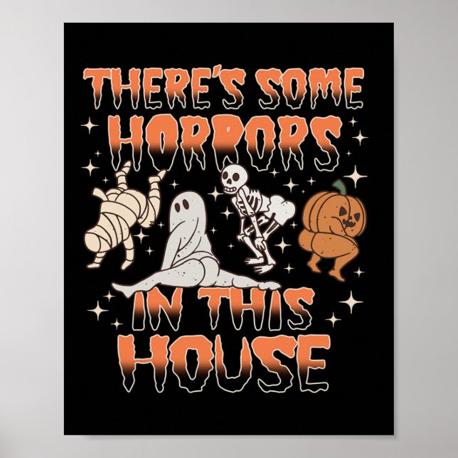 Det finns några fasor här i parlamentet Halloween- Poster (Framsidan)