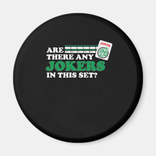 Det finns några Jokers i Set Mahjong Player Games Magnet