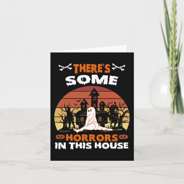 Det finns några skräckscener i detta hus Rolig Ret Kort (Framsida)