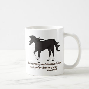 Det finns nåt om utsidan av en häst kaffemugg