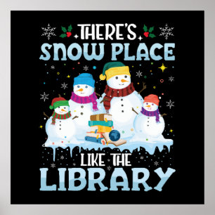 Det finns Snö Ställe som jul i Bibliotek Poster