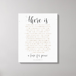 Det finns tid för allt, Ecclesiastes 3:1-8 Canvastryck