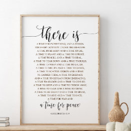 Det finns tid för allt, Ecclesiastes 3:1-8 Poster