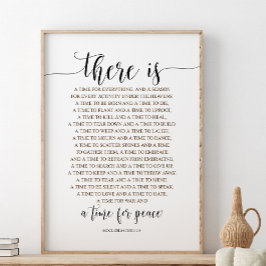 Det finns tid för allt, Ecclesiastes 3:1-8 Poster