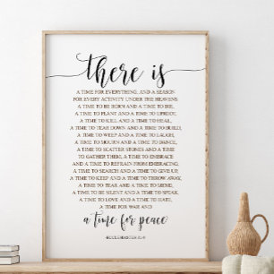 Det finns tid för allt, Ecclesiastes 3:1-8 Poster