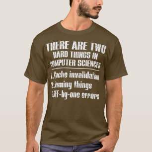 Det finns två hårda Saker i Computer Science Prem T Shirt