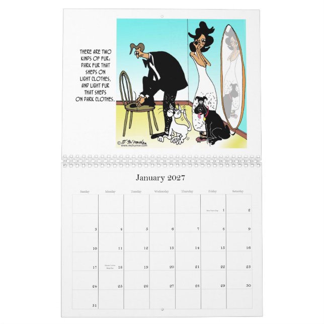 Det finns två sorter av päls kalender (Jan 2027)