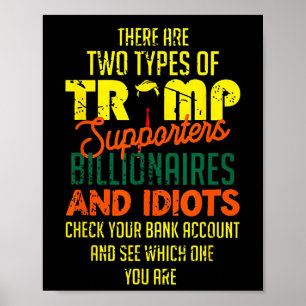 Det finns två typer av Trump-supportrar miljarder Poster