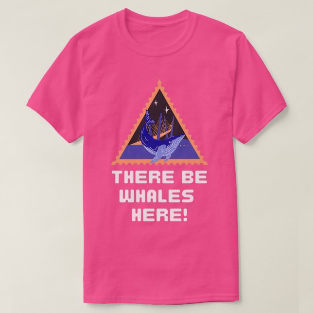 Det finns valar här t shirt (Design framsida)