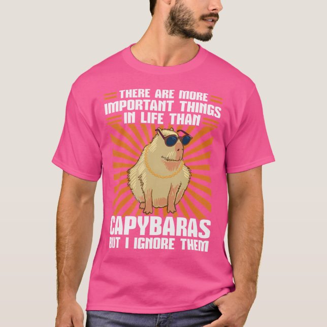 Det finns viktiga Sak Capybaras Capybara T Shirt (Framsida)