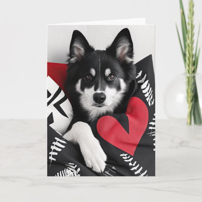 Det finska överhund Valentine Card Tack Kort (Framsida)