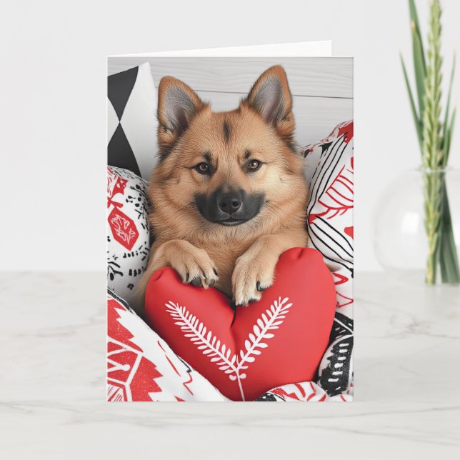 Det finska överhund Valentine Card Tack Kort (Framsida)