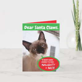 Det finstilta Helgdag Santa Klo-kortet för infälld Helgkort