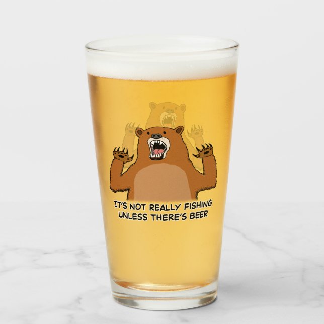 Det fiskar inte egentligen, om inte det finns öl glaskopp (Framsida fylld)