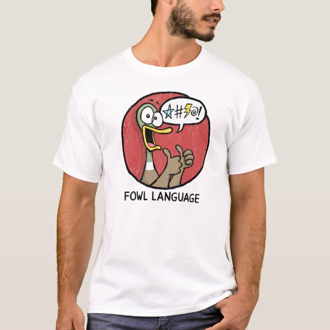 Det fjäderfäa språket tumm upp skjortan tee (Framsida)