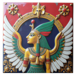Det förgyllda styret under Nephthys Kakelplatta